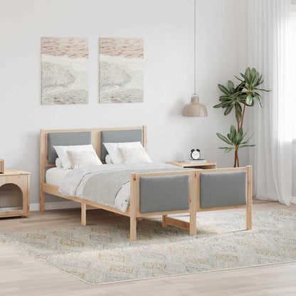 Struttura del letto Grigio chiaro 120 x 190 cm Tessuto | homemem39