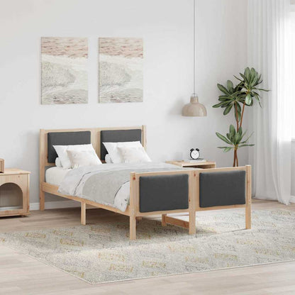 Struttura del letto Grigio scuro 120 x 190 cm Tessuto | homemem39