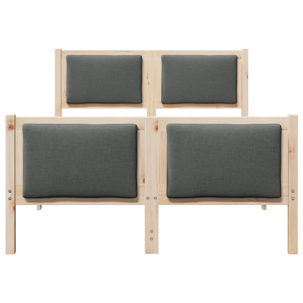 Struttura del letto Grigio scuro 120 x 190 cm Tessuto | homemem39