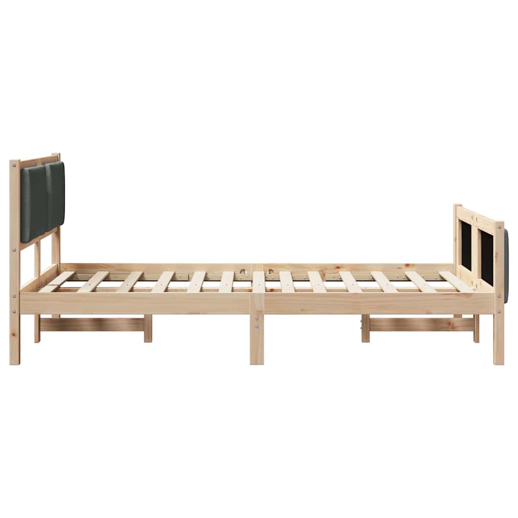 Struttura del letto Grigio scuro 120 x 190 cm Tessuto | homemem39