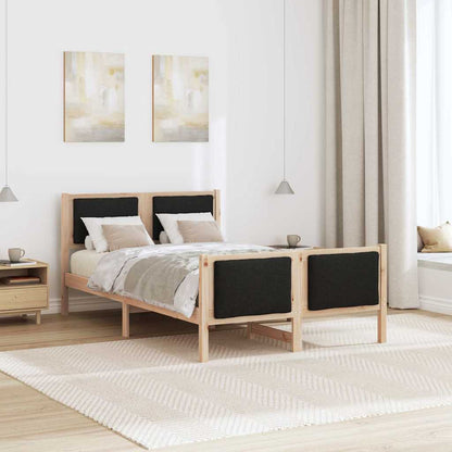 Struttura del letto con testiera Nero 120 x 190 cm Tessuto | homemem39