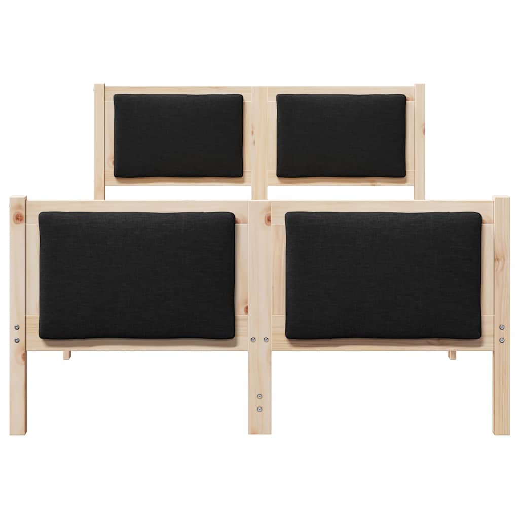 Struttura del letto con testiera Nero 120 x 190 cm Tessuto | homemem39