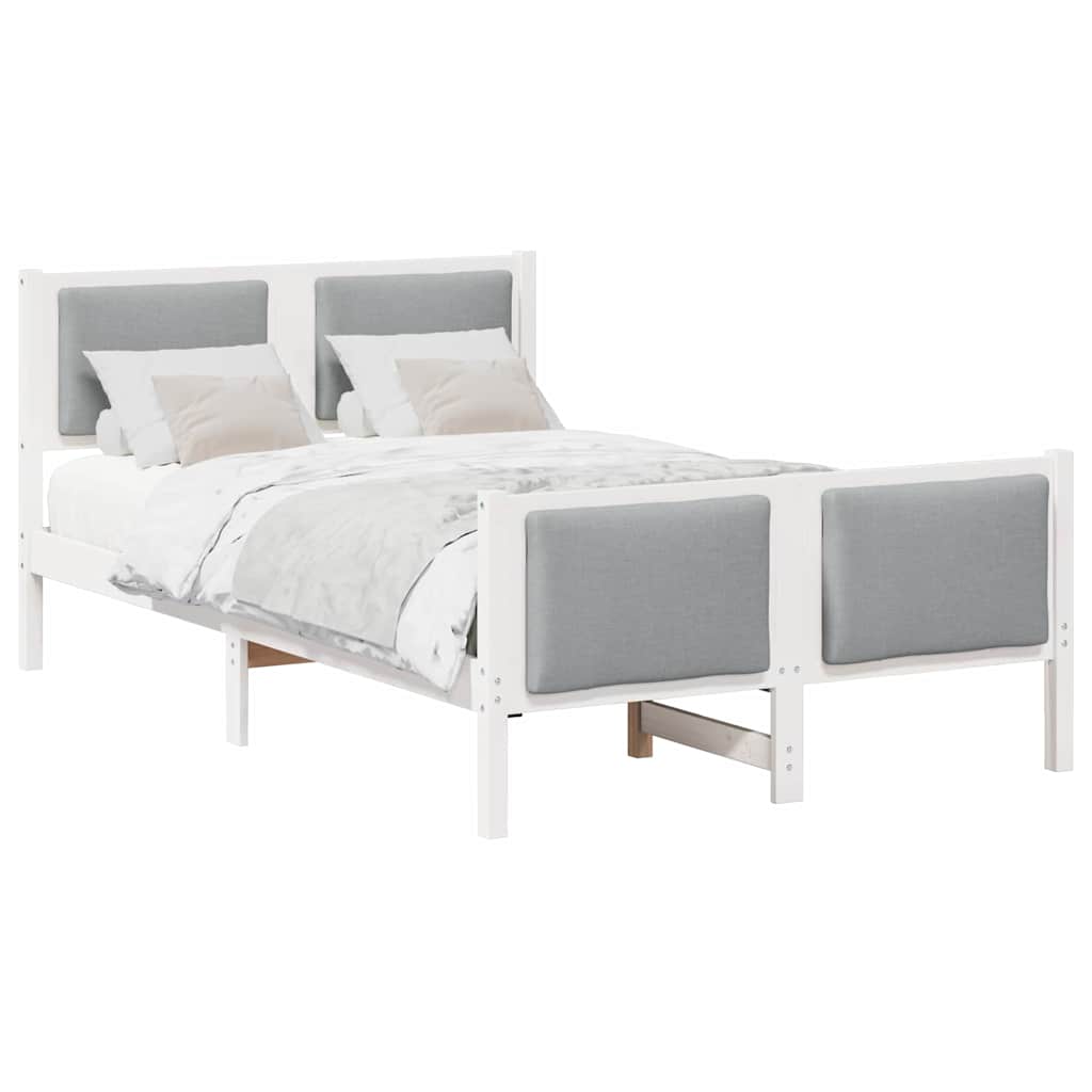 Struttura del letto Grigio chiaro 120 x 190 cm Tessuto | homemem39