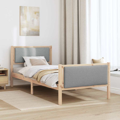 Struttura del letto Grigio chiaro 100 x 200 cm Tessuto | homemem39