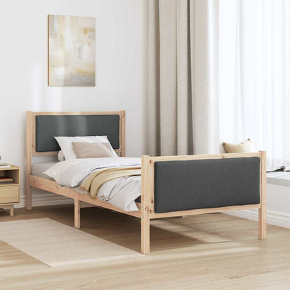 Struttura del letto Grigio scuro 100 x 200 cm Tessuto | homemem39