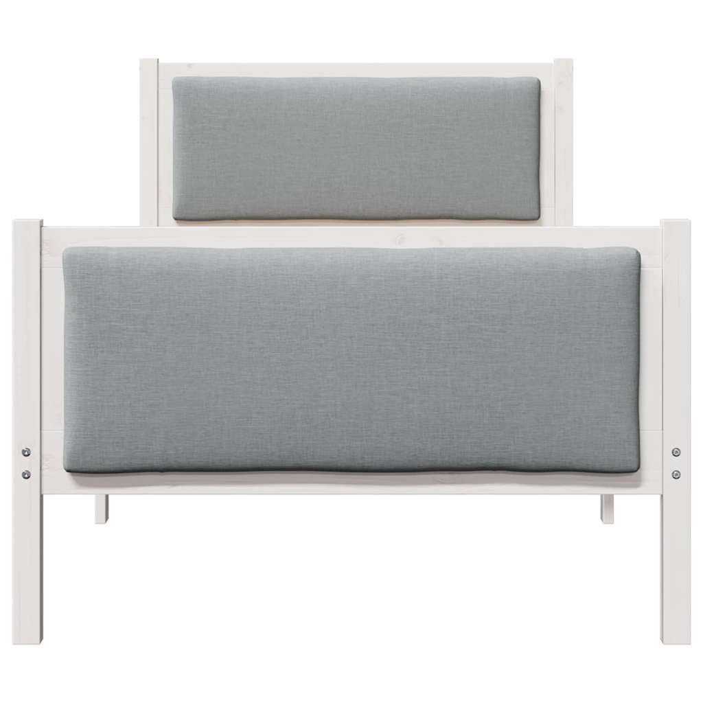 Struttura del letto Grigio chiaro 100 x 200 cm Tessuto | homemem39