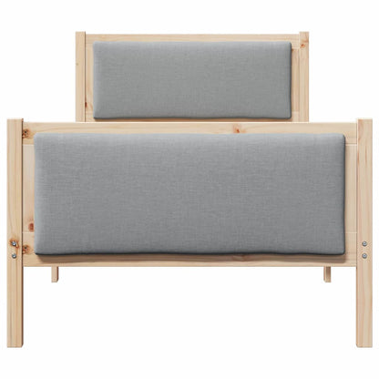 Struttura del letto Grigio chiaro 90 x 200 cm Tessuto | homemem39