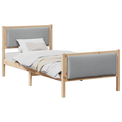Struttura del letto Grigio chiaro 90 x 200 cm Tessuto | homemem39