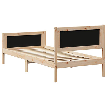 Struttura del letto con testiera Nero 90 x 200 cm Tessuto | homemem39