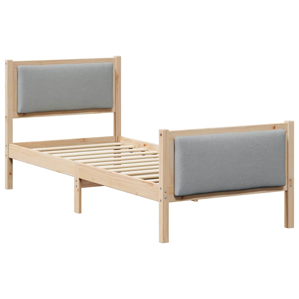 Struttura del letto Grigio chiaro 80 x 200 cm Tessuto | homemem39