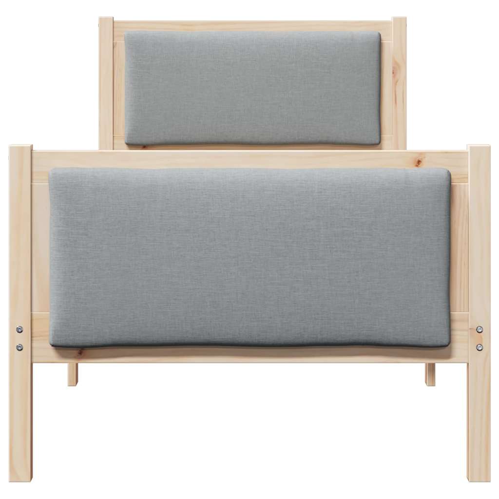 Struttura del letto Grigio chiaro 80 x 200 cm Tessuto | homemem39