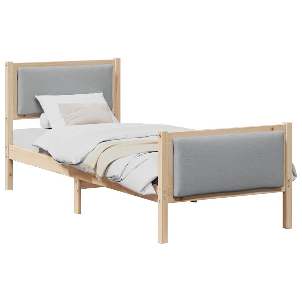 Struttura del letto Grigio chiaro 80 x 200 cm Tessuto | homemem39