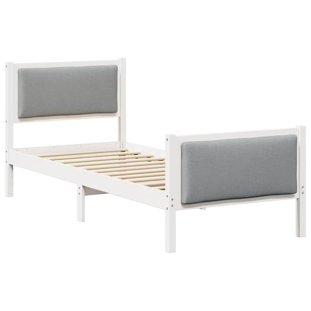 Struttura del letto Grigio chiaro 80 x 200 cm Tessuto | homemem39