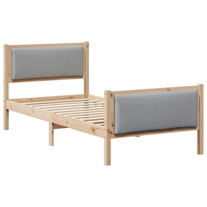 Struttura del letto Grigio chiaro 90 x 190 cm Tessuto | homemem39