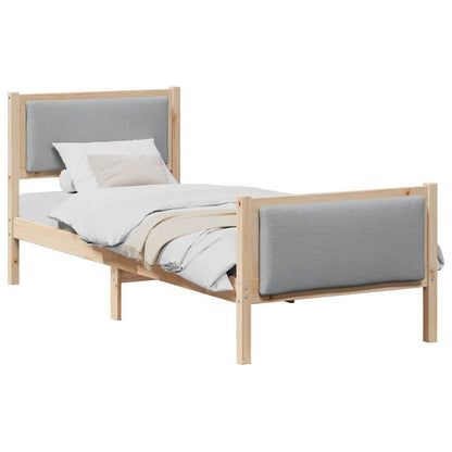 Struttura del letto Grigio chiaro 75 x 190 cm Tessuto | homemem39
