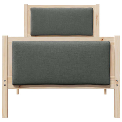Struttura del letto Grigio scuro 75 x 190 cm Tessuto | homemem39