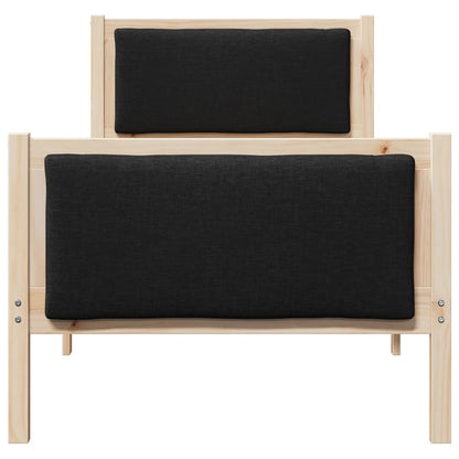 Struttura del letto con testiera Nero 75 x 190 cm Tessuto | homemem39