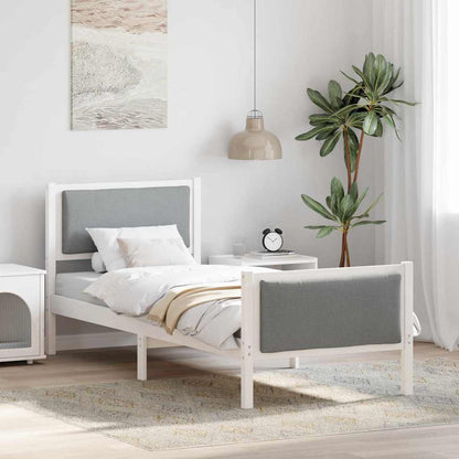 Struttura del letto Grigio chiaro 75 x 190 cm Tessuto | homemem39