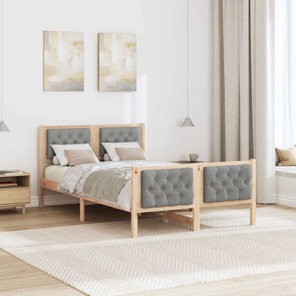 Struttura del letto Grigio chiaro 120 x 200 cm Pino massello | homemem39