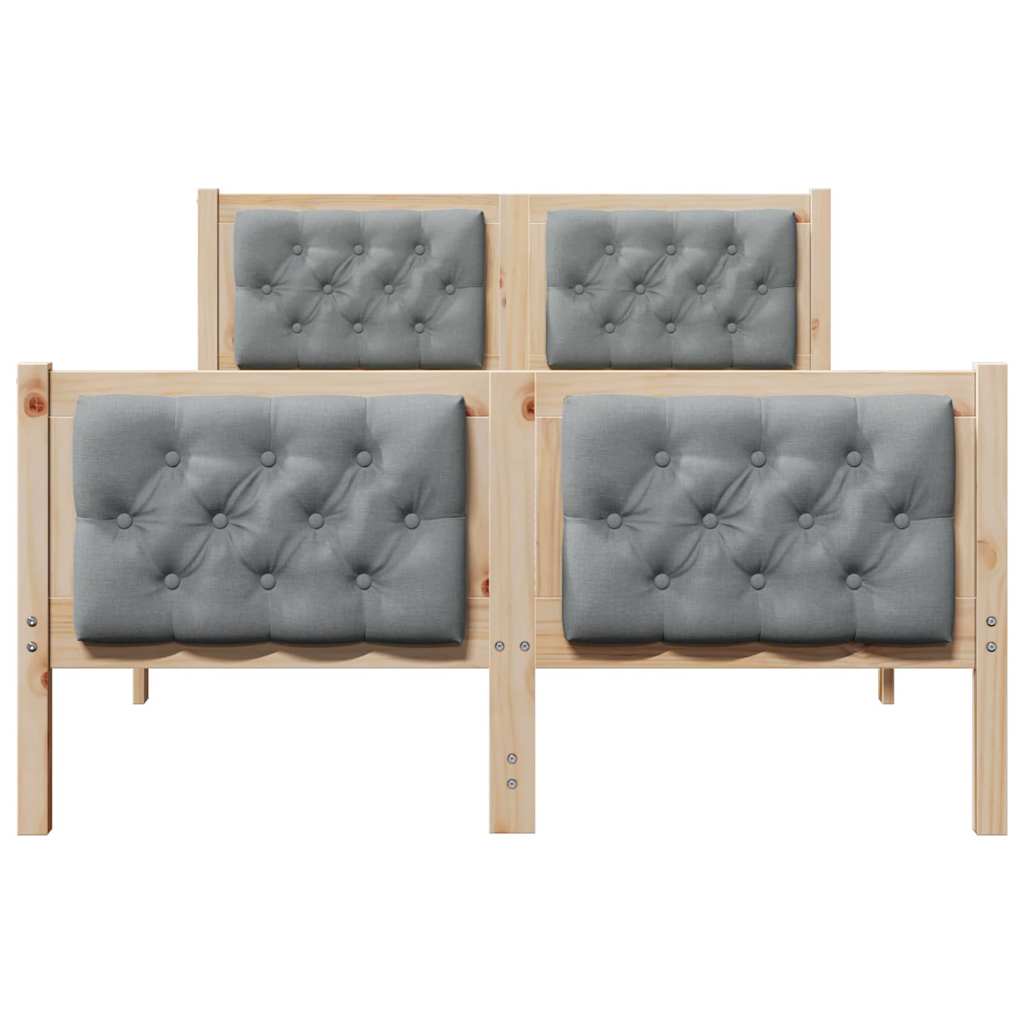 Struttura del letto Grigio chiaro 120 x 200 cm Pino massello | homemem39