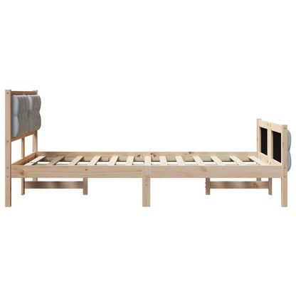 Struttura del letto Grigio chiaro 120 x 200 cm Pino massello | homemem39