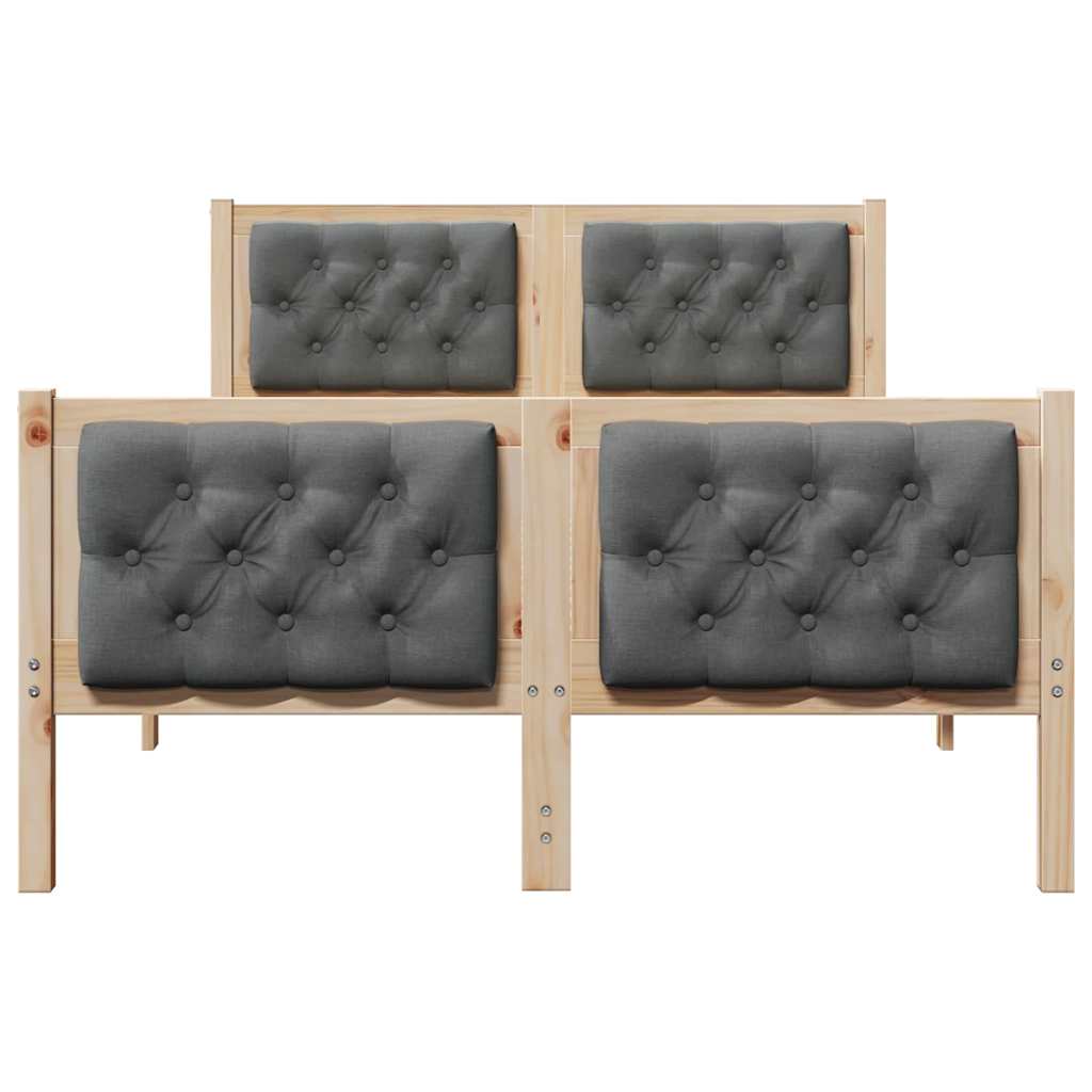 Struttura del letto Grigio scuro 135 x 190 cm Pino massello | homemem39