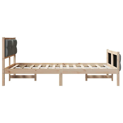 Struttura del letto Grigio scuro 135 x 190 cm Pino massello | homemem39