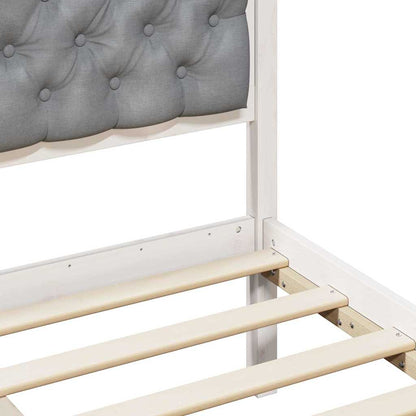 Struttura del letto Grigio chiaro 135 x 190 cm Pino massello | homemem39
