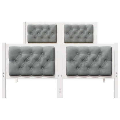 Struttura del letto Grigio chiaro 135 x 190 cm Pino massello | homemem39