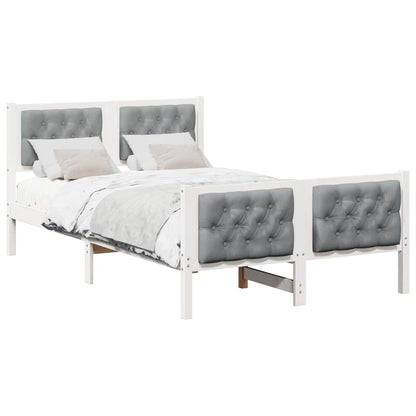 Struttura del letto Grigio chiaro 135 x 190 cm Pino massello | homemem39