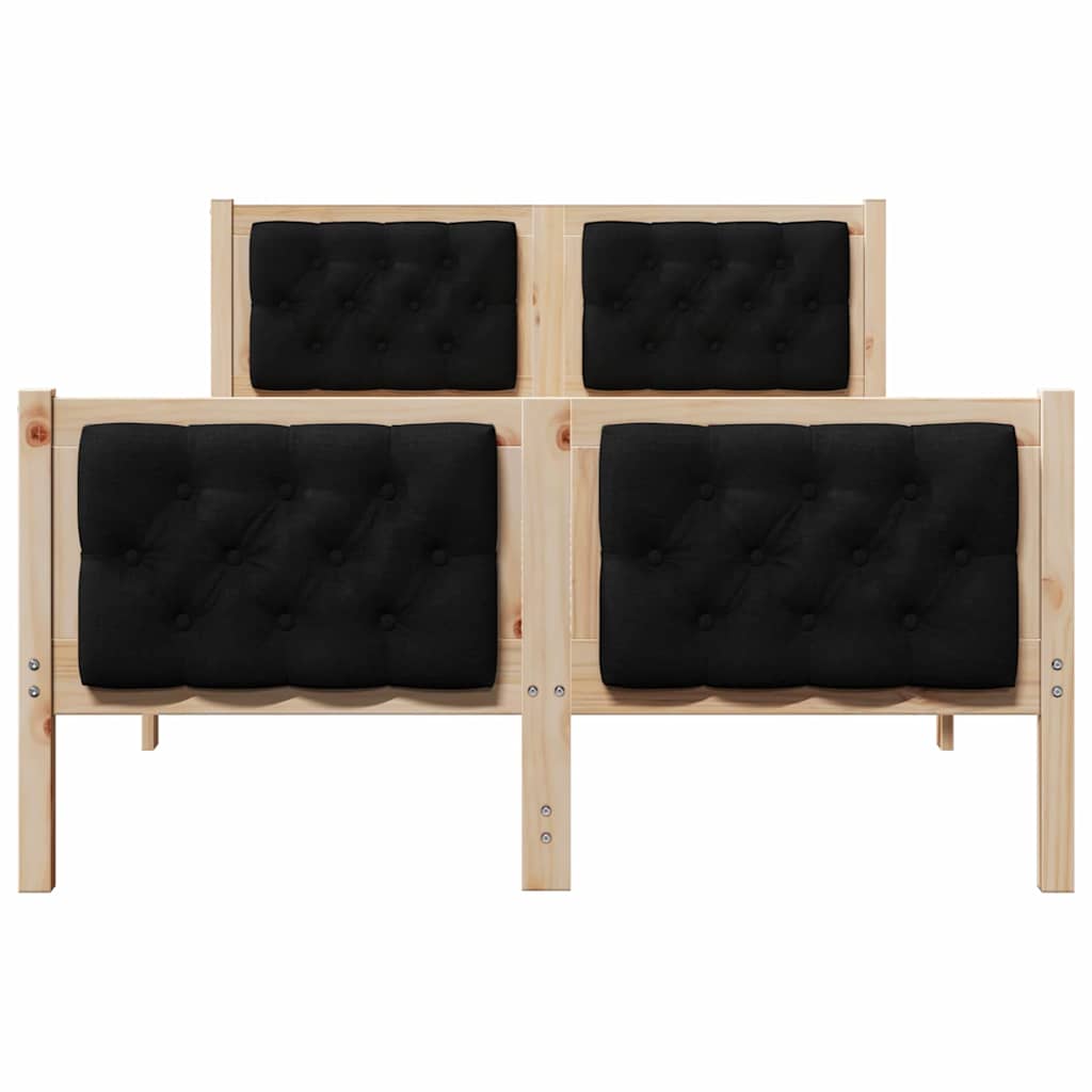 Struttura del letto Nero 120 x 190 cm Pino massello