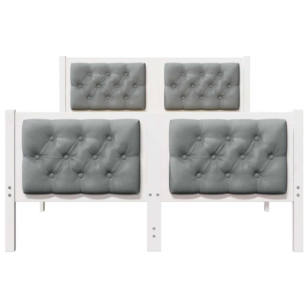 Struttura del letto Grigio chiaro 120 x 190 cm Pino massello