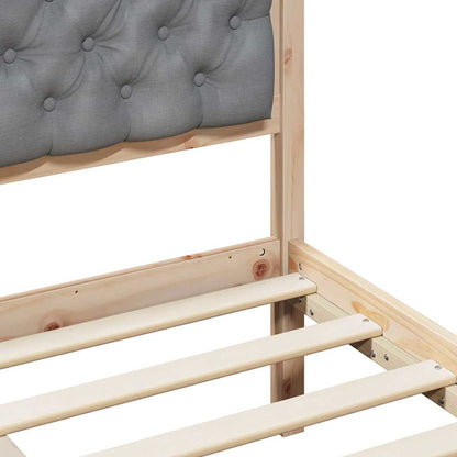 Struttura del letto Grigio chiaro 100 x 200 cm Pino massello | homemem39