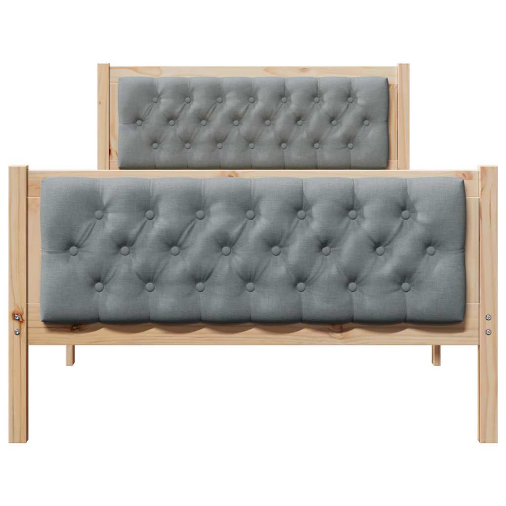 Struttura del letto Grigio chiaro 100 x 200 cm Pino massello | homemem39