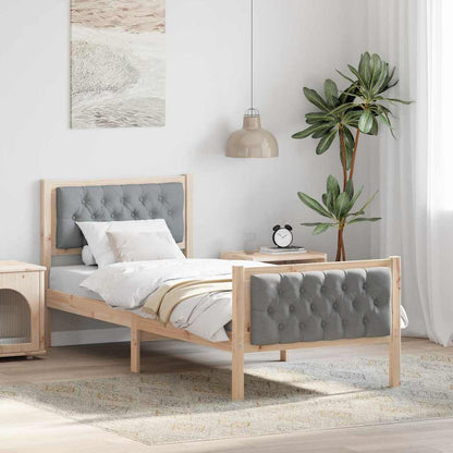 Struttura del letto Grigio chiaro 80 x 200 cm Pino massello | homemem39