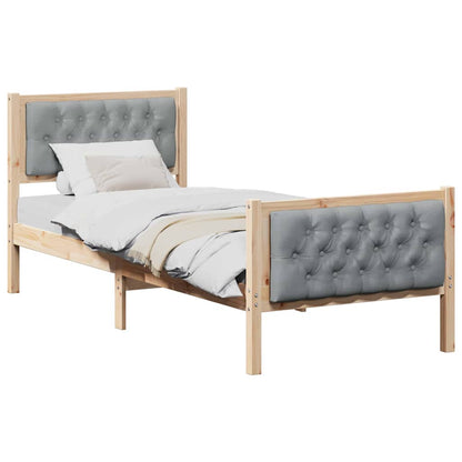 Struttura del letto Grigio chiaro 80 x 200 cm Pino massello | homemem39