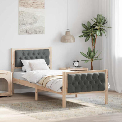 Struttura del letto Grigio scuro 80 x 200 cm Pino massello | homemem39