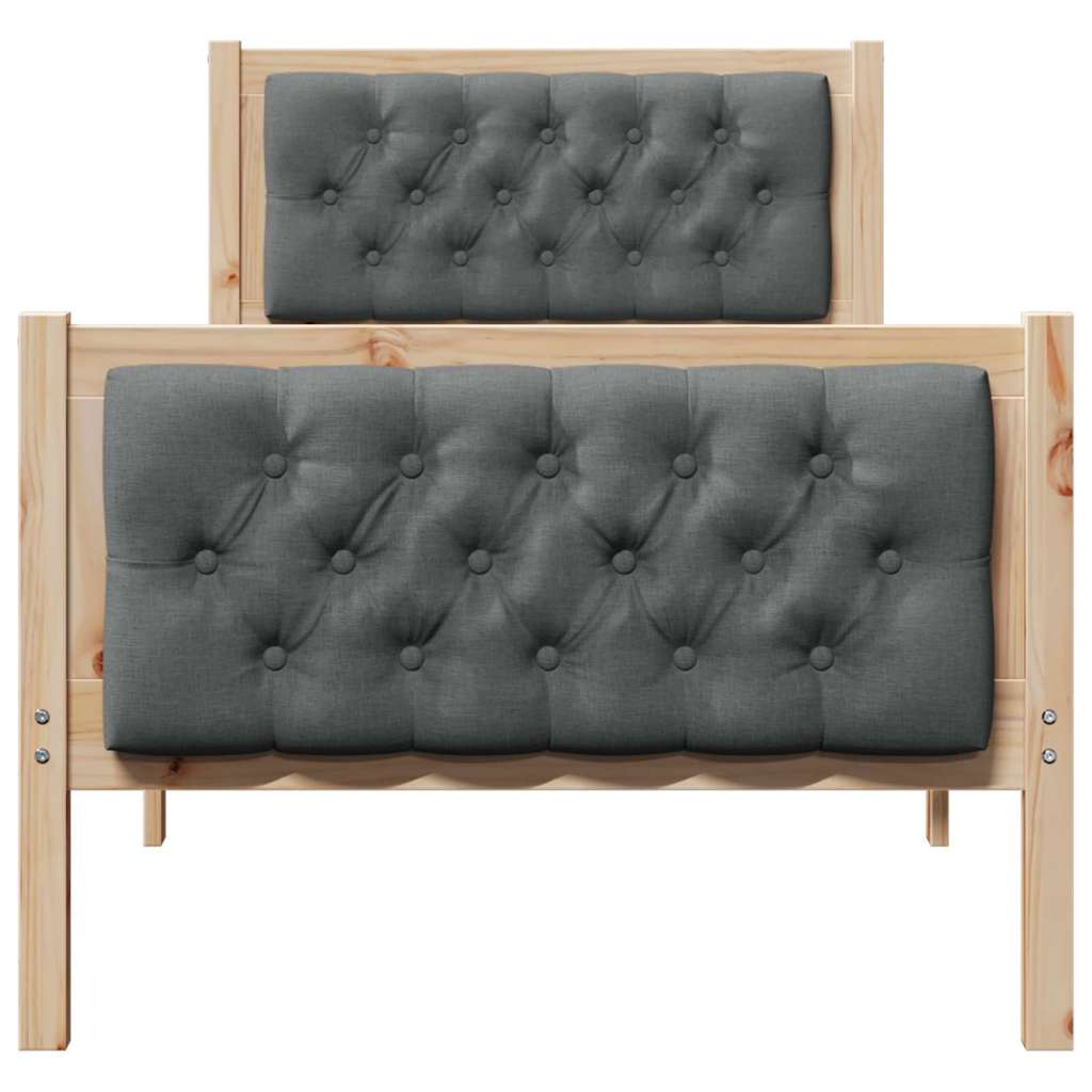 Struttura del letto Grigio scuro 80 x 200 cm Pino massello | homemem39