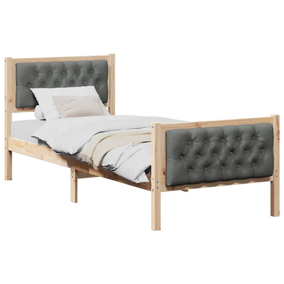 Struttura del letto Grigio scuro 80 x 200 cm Pino massello | homemem39