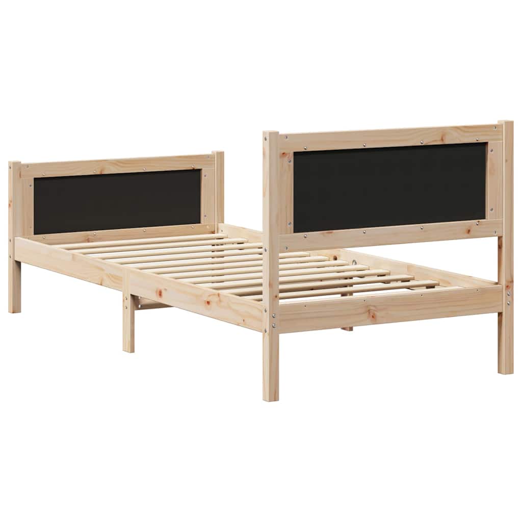 Struttura del letto Grigio chiaro 90 x 190 cm Pino massello | homemem39
