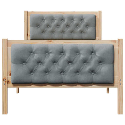Struttura del letto Grigio chiaro 90 x 190 cm Pino massello | homemem39