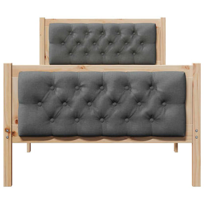 Struttura del letto Grigio scuro 90 x 190 cm Pino massello | homemem39
