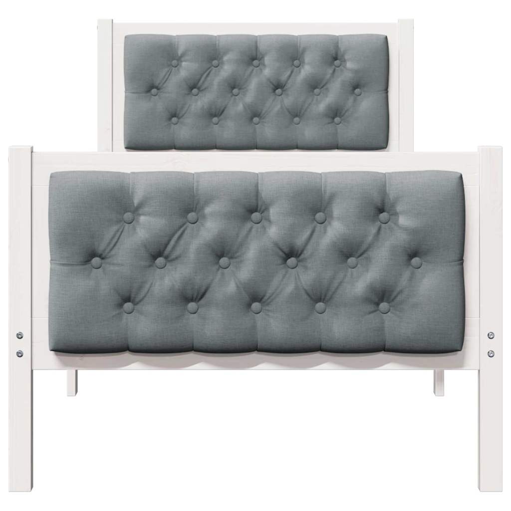 Struttura del letto Grigio chiaro 75 x 190 cm Pino massello | homemem39