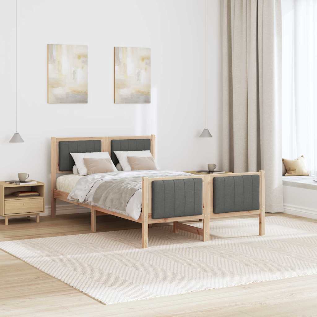 Struttura del Letto marrone e grigio scuro 120 x 200 cm | homemem39