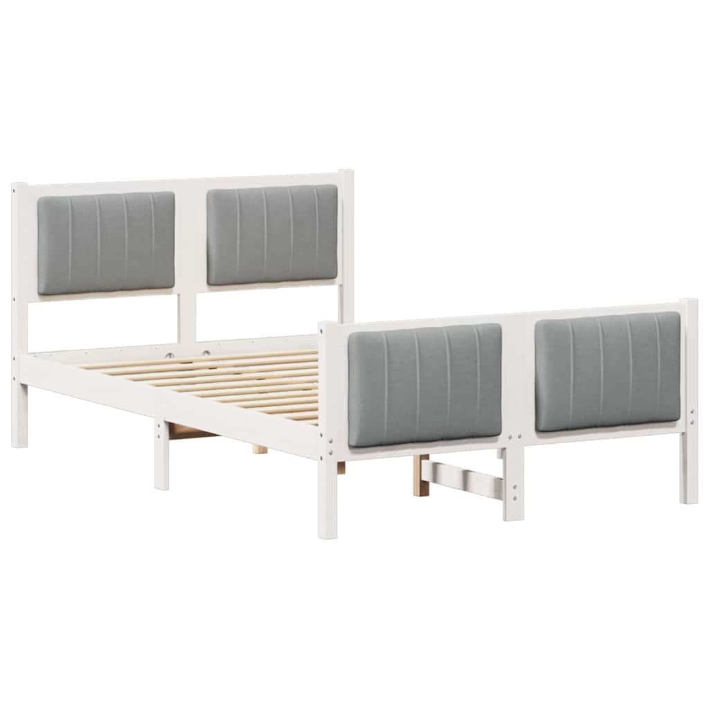 Struttura del Letto Bianco e grigio chiaro 120 x 200 cm | homemem39