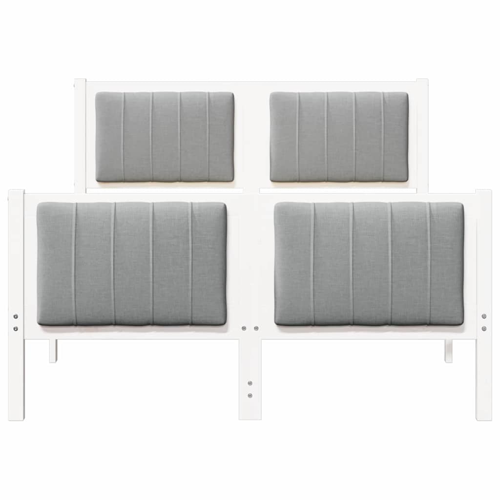 Struttura del Letto Bianco e grigio chiaro 120 x 200 cm | homemem39