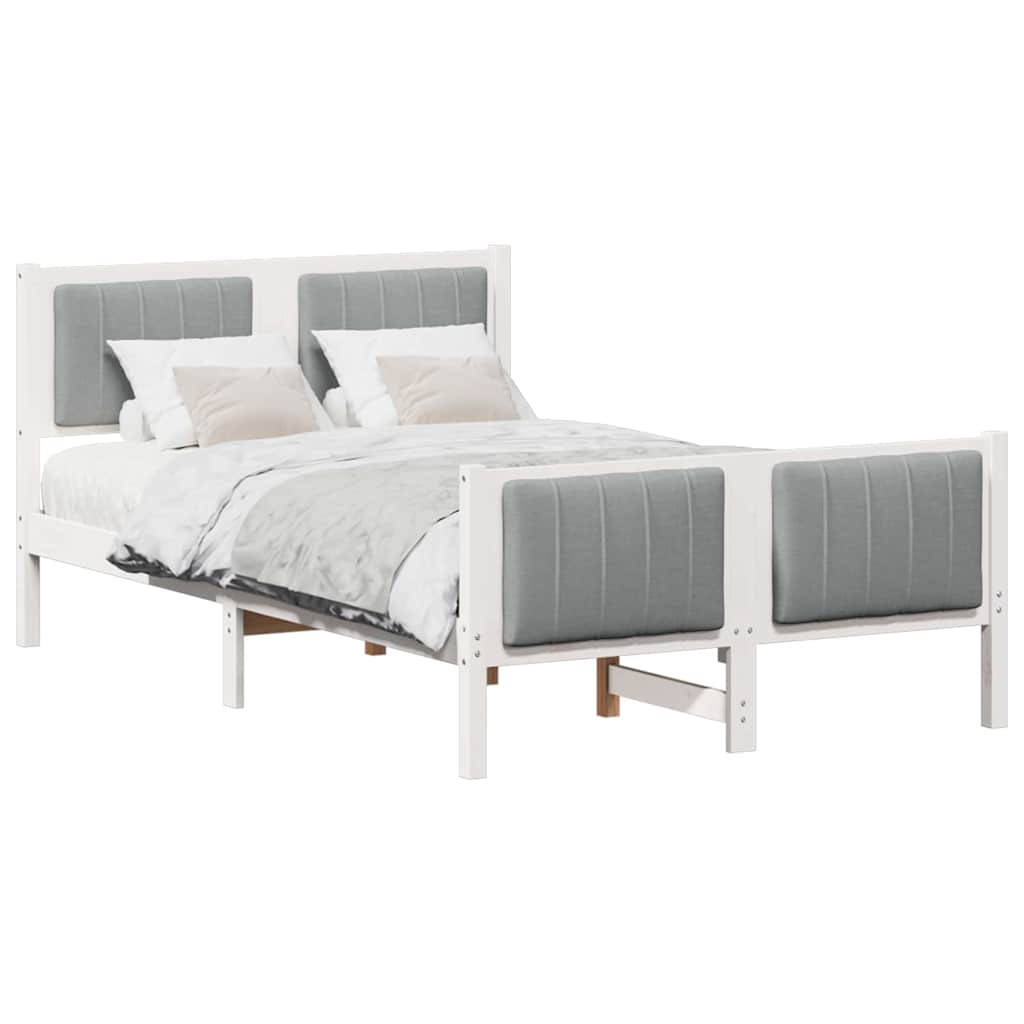 Struttura del Letto Bianco e grigio chiaro 120 x 200 cm | homemem39