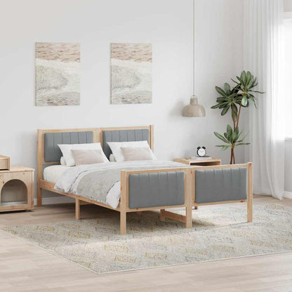 Struttura del Letto Marrone e grigio chiaro 135 x 190 cm | homemem39