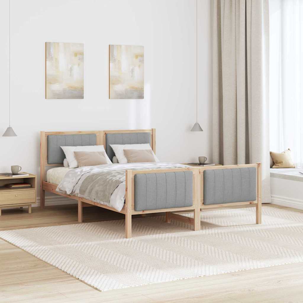 Struttura del Letto Marrone e grigio chiaro 135 x 190 cm | homemem39