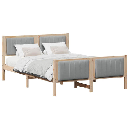 Struttura del Letto Marrone e grigio chiaro 135 x 190 cm | homemem39